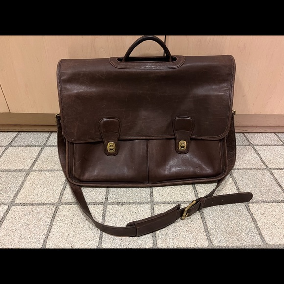 Vintage Coach Prescott Messenger Laptop bag brown - Picture 2 of 10